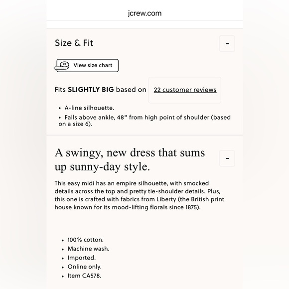 J. Crew- Paloma dress in Liberty™ Capel fabric - Picture 2 of 6